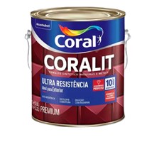 Esmalte Coralit Ultra Resistência  Alto Brilho Marrom Conhaque 3,6 Litros