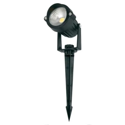 Espeto Led amarela 5w 3.000k 127/220v alumínio Preto 65avela