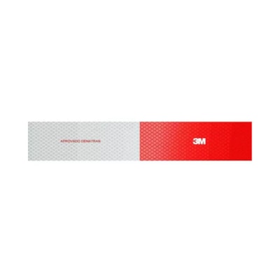 Faixa Refletiva 50X305mm Lateral Direito Vermelha/branca 3m