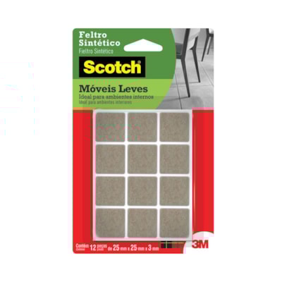 Feltro Scotch Quadrado P Marrom HB004262661 3M