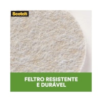 Feltro Sintético Redondo Pequeno Para Moveis Pesados 3M
