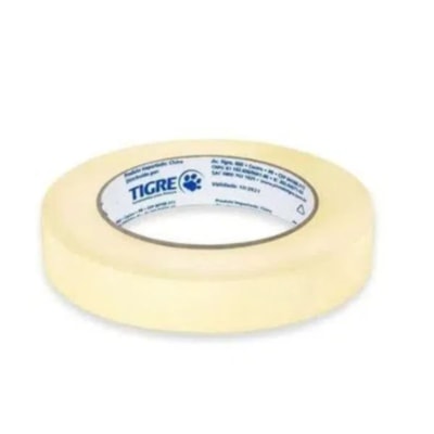 Fita Crepe uso geral branca  impermeavel 24mm x 50mm - tigre