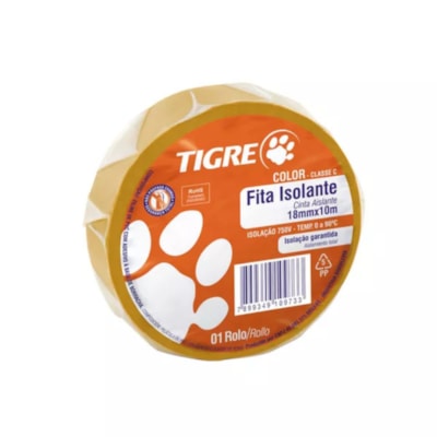 Fita Isolante 10 Metros Amarelo Color 54502702 Tigre