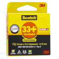 Fita Isolante 33+ 19MM X 10M - 3M - Referência: HB004162143