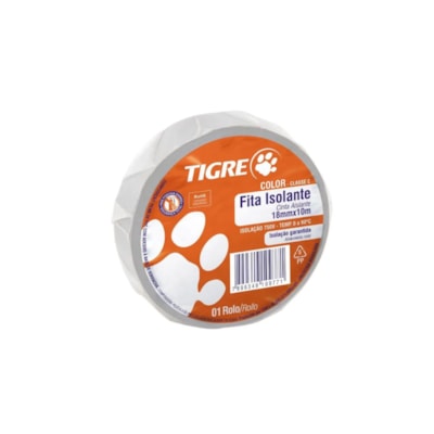 Fita isolante color branca 10 metros Tigre