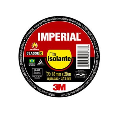 Fita Isolante Imperial 18 Mm 20 Metros - 3m - Referência: Hb004216360