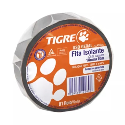 Fita Isolante Uso Geral 18mm X 10mt Tigre