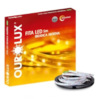 Fita Led 5Mts 24W 12V IP20 2700K Luz morna 3600 Outolux