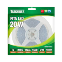 Fita Led Branco 20w 12v 4000k 5 Metros 240 Leds - Taschibra