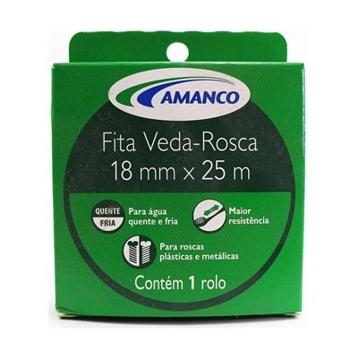 Fita Veda Rosca 18mm x 25m - Amanco