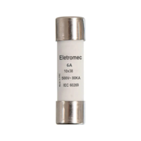 Fusível Cartucho 10x38mm 6A C1038GL50006C – Eletromec