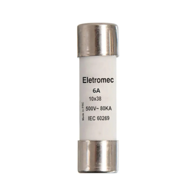 Fusível Cartucho 10x38mm 6A C1038GL50006C – Eletromec