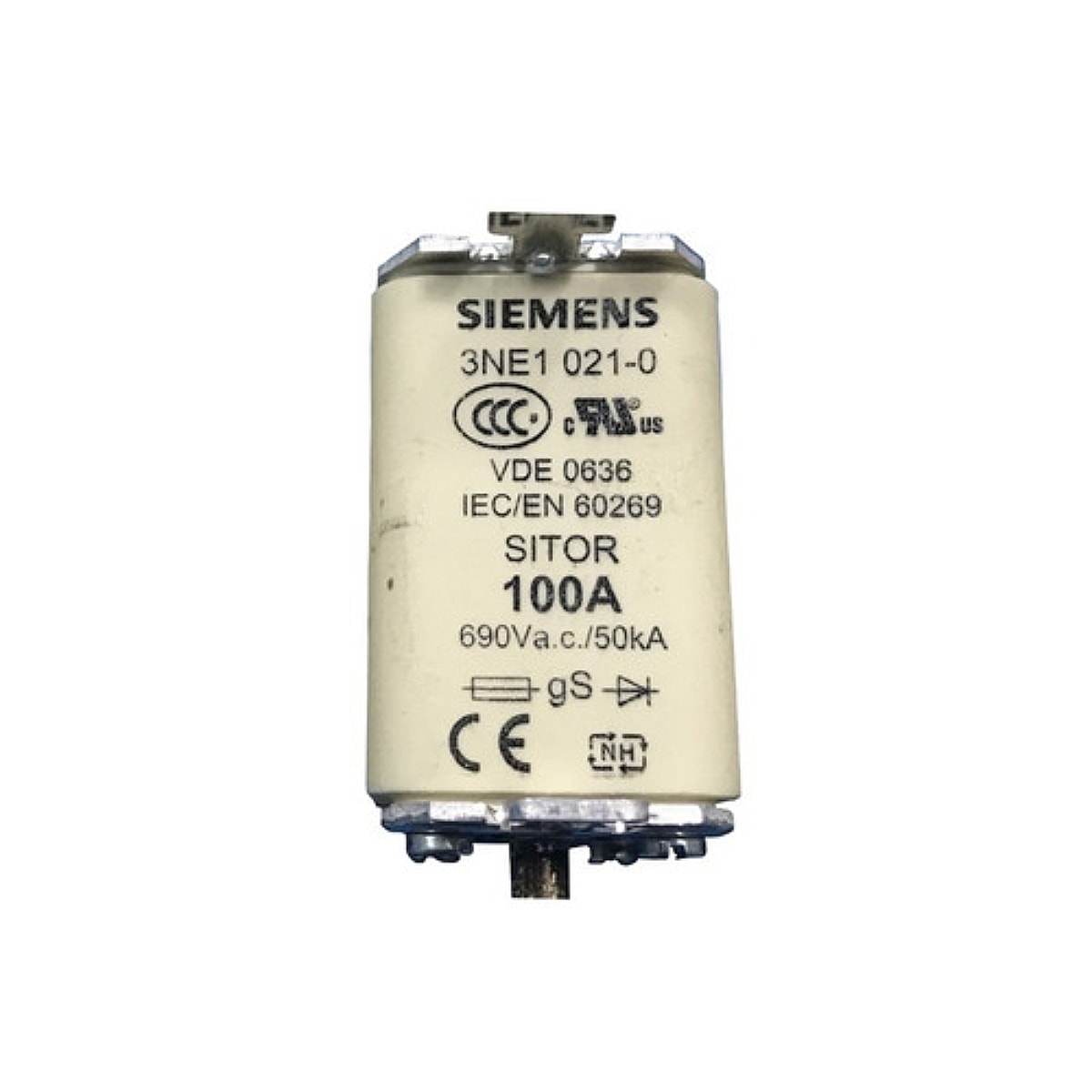 Fusível NH00 Sitor Ultra Rápido 100A Siemens 3NE8 021-1 - Loja Agrometal