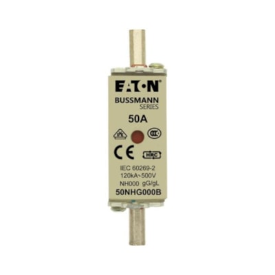 Fusível NH000 GL/GG 50A 50NHG000B Bussmann