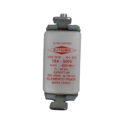 Fusível Ultra Rápido 16A NH-00 Eletromec
