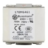 Fusível Ultrarrápido Cinza De Metal 700A 690V 170M- Bussmann