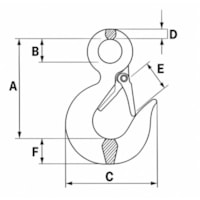 Gancho Olhal C/Trava 5000KG - Carbostrorm