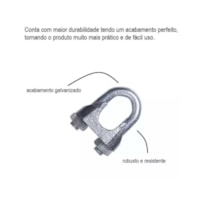 Grampo Leve 1/4” Para Cabo De Aço Carbostorm