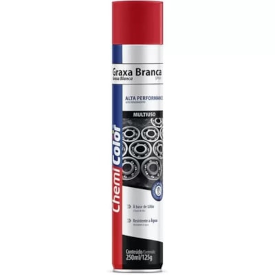 Graxa Litio Spray Branca 250ML Chemicolor