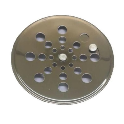 Grelha Aço Inox Redonda Cinza 15cm com Fecho- Ribeiro Metais