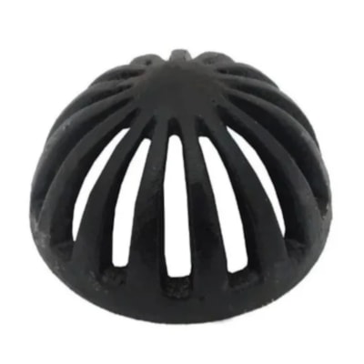 Grelha Hemisferica Ferro Fundido Prata Dn 100mm - Sanetil