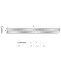 Grelha Ralo Linear Cinza 45cm Tigre 27265103