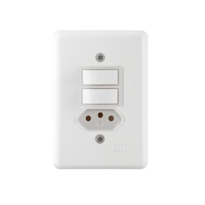 Inter C/2 Teclas Paralelas+Tomada 2P+T 10A 250V 20300 Ilumi