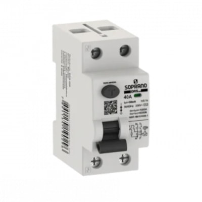 Interruptor DR2P DRS2L GIII 40A 30MA  50/60Hz  - Soprano