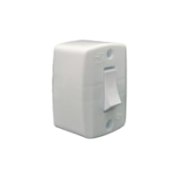 Interruptor sobrepor simples retangular 6A 250V branco Ilumi