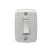 Interruptor sobrepor simples retangular 6A 250V branco Ilumi