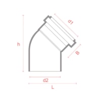 Joelho 45° Esgoto 40mm Branco 20002032 Plastilit
