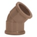 Joelho 45° Soldável 20mm Marrom 96039 Plastubos
