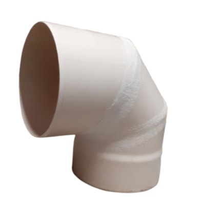 Joelho 90 Graus Branco Para Esgoto 300mm 12 Polegadas - Snt