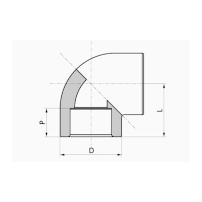 Joelho 90 PPR industrial az 32mm Tigre