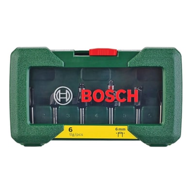 Jogo de Fresa 6mm com 6 Peças Bosch 2607019464