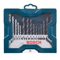 Jogo Kit Brocas Bits Bosch Mini X-line 15 Peças