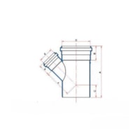 Junção Para esgoto simples PVC Com Redução DN 200x100 SNT