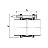 Junta Gibault 75mm Com 3 Parafusos Prado