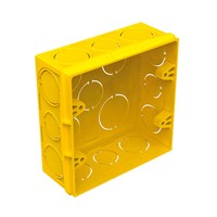 Kit com 12 Pçs Caixa de Luz Embutir 4X4 Plástico Amarelo JF