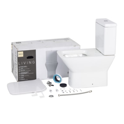 Kit Completo Bacia c/Caixa Acoplada Living Deca KP.340.17