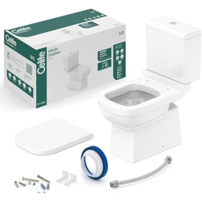 Kit Completo Bacia Caixa Acoplada Elite Celite 1747230010300