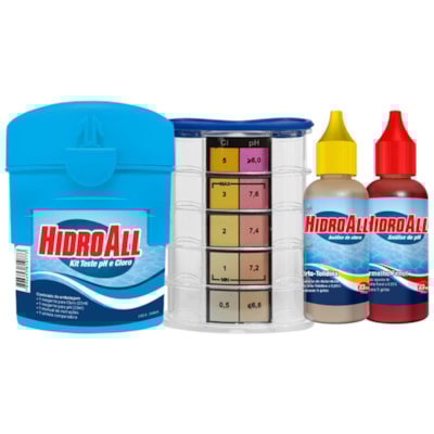 Kit De Teste Ph e Cloro 1077ATST Hidroall