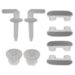 Kit Fixação Para Assento Branco termoplástico 8 Peças - Deca