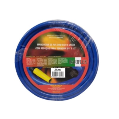 Kit Mangueira Jardim 1/2pol x 1,8mm Azul C/Bico 25M Bariflex