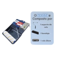 Kit Rolo Antirrespingo 1576 23cm com 3 Peças – Tigre