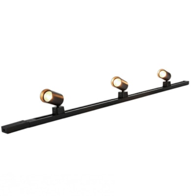 Kit Trilho Led Direct 3000K Preto Aluminío - Taschibra