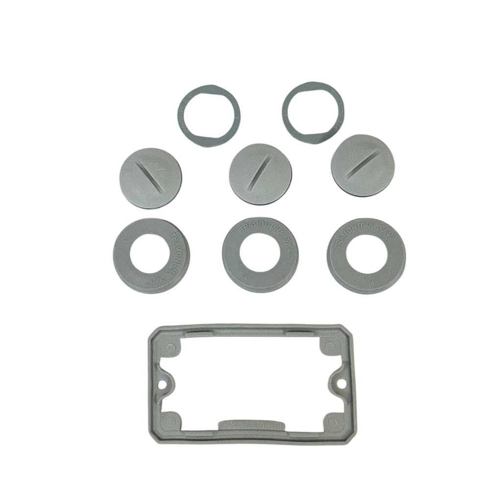 Kit Vedação IP54 P/Condulete Múltiplo 3/4 9 Pçs Tramontina - Loja Agrometal