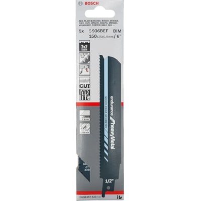 Lamina Serra Sabre S936 BFE Com 5 Unidades 2608657523 Bosch