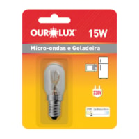 Lâmpada Incandescente Micro-ondas 15W 220V E14 ouro lux