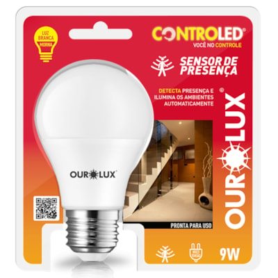 Lâmpada Intelig Controled Sensor Presença 2.700K Biv Ourolux